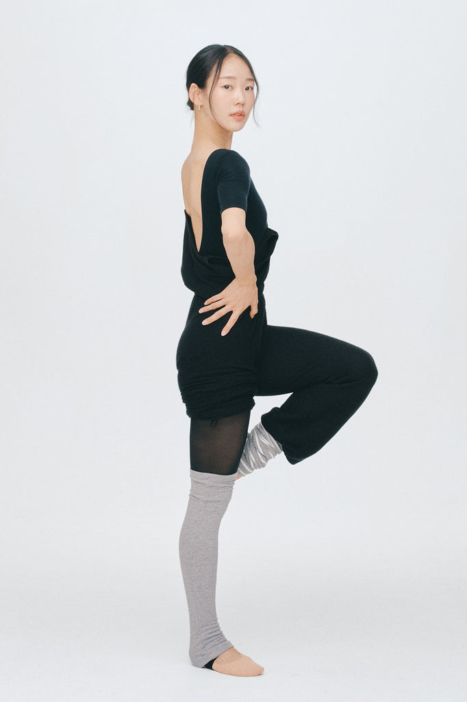 women at the side show the SMK DANCEWEAR long romper 