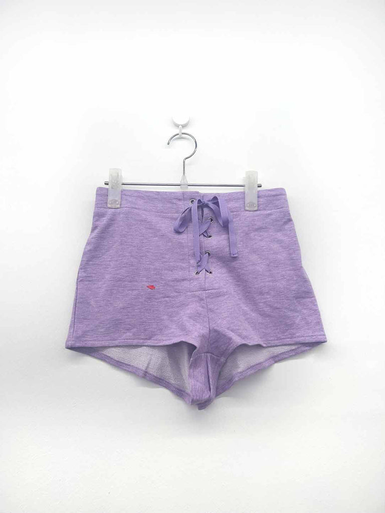 ORGANIC COTTON shorts (B-grade) Shorts Size: S Color: Lilac SMK Material: 100% ORGANIC COTTON (Certified by ECOCERT) ballet,bottom,organiccotton,shorty,vegan,warmup,women,yoga,오가닉코튼,요가,요가바지,웜업