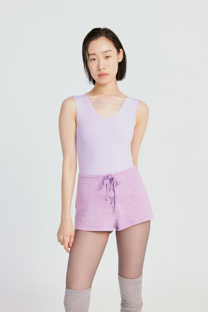 ORGANIC COTTON shorts (B-grade) Shorts Size: S Color: Lilac SMK Material: 100% ORGANIC COTTON (Certified by ECOCERT) ballet,bottom,organiccotton,shorty,vegan,warmup,women,yoga,오가닉코튼,요가,요가바지,웜업