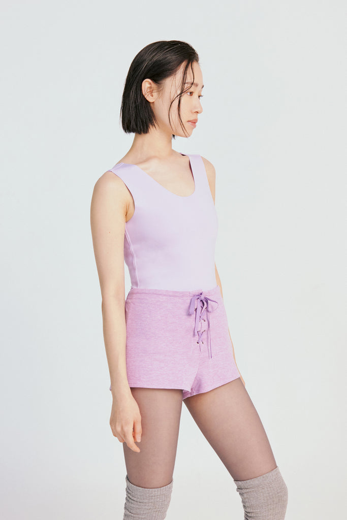 ORGANIC COTTON shorts (B-grade) Shorts Size: S Color: Lilac SMK Material: 100% ORGANIC COTTON (Certified by ECOCERT) ballet,bottom,organiccotton,shorty,vegan,warmup,women,yoga,오가닉코튼,요가,요가바지,웜업